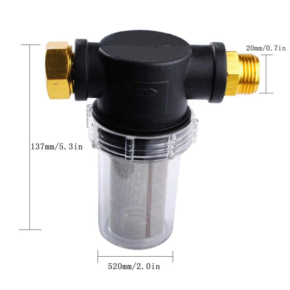 Garden Hose Filter Attachment For high Pressure Washing Pump