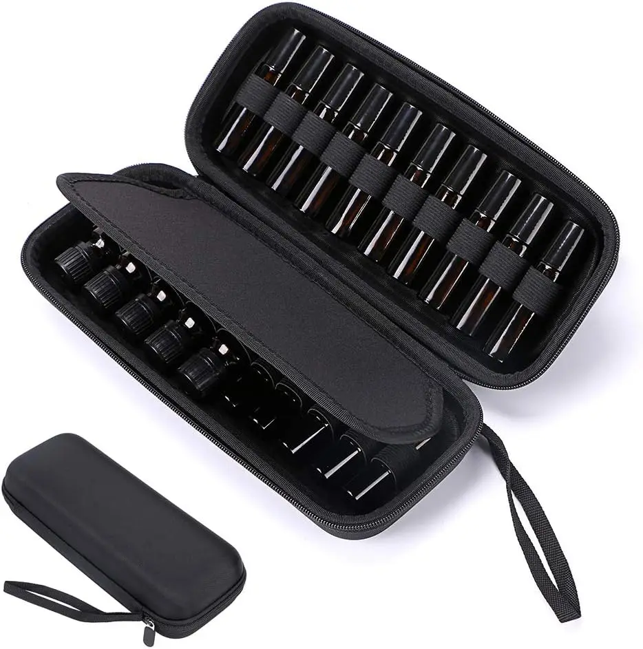 New Style EVA Essential Oils Carrying Case Organizer For 20 Bottles 5ml 10ml Standard And Rollers Bottles