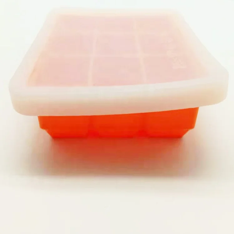 
Custom Reusable Mini Square Ice Molds Whiskey Flexible Fancy Silicone Ice Cube Tray with Lid 