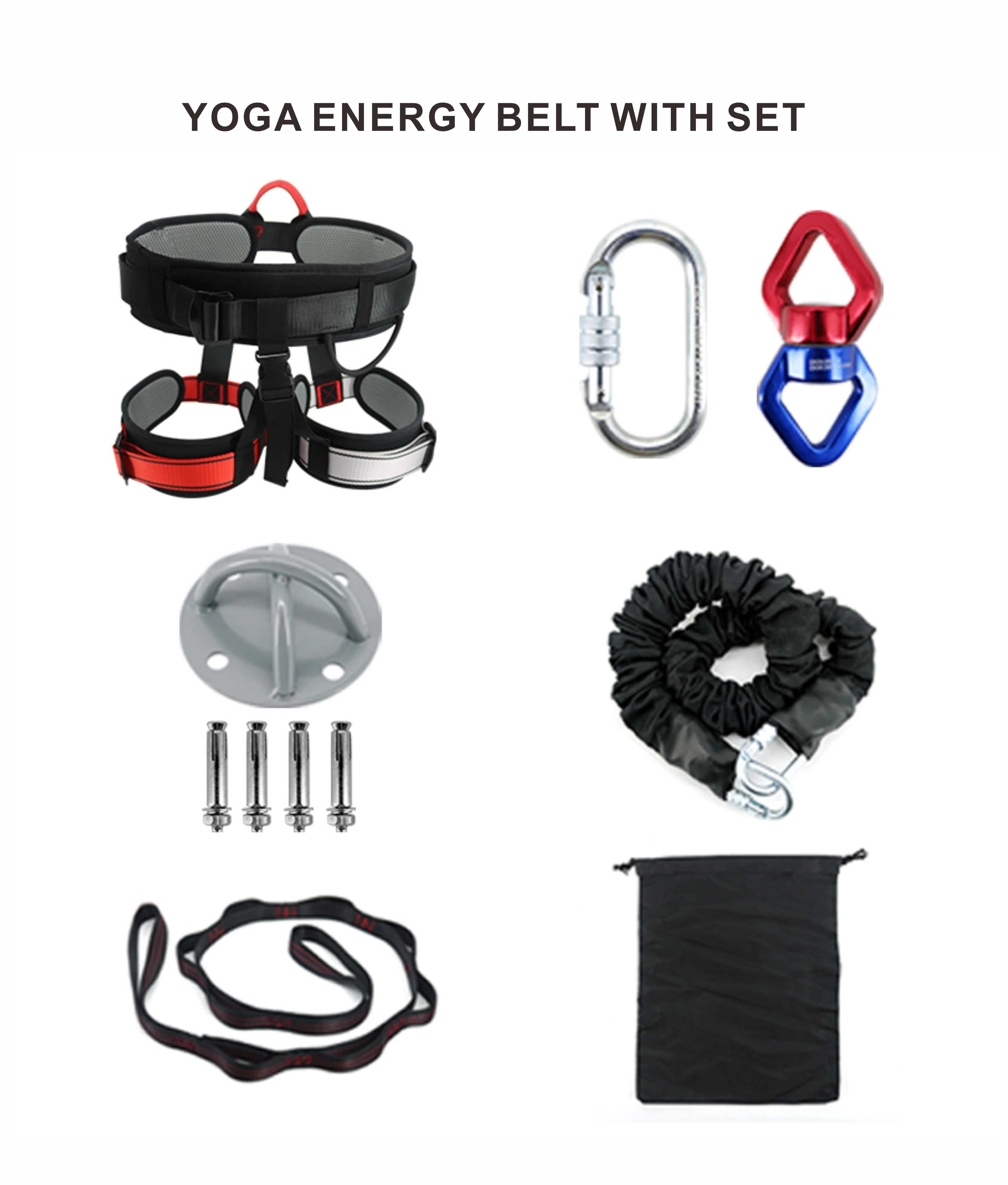
Aerial Yoga Vitality Belt For Body Building And Shaping Indoor Sporting Bungee Rope Stretch Flying Dancing 