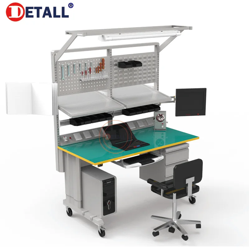 height adjustable factory used ESD mobile workstation electronic anti static workbench