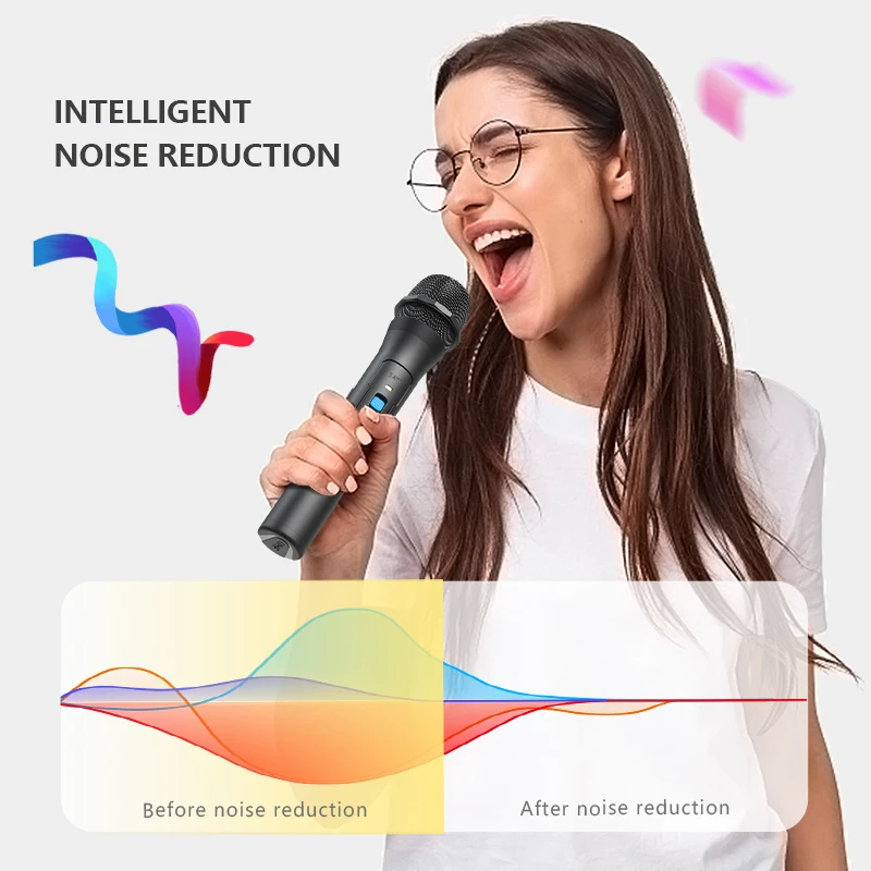 Universal V-Segment New Vhf Wireless Microphone Usb Wireless Handheld Microphone
