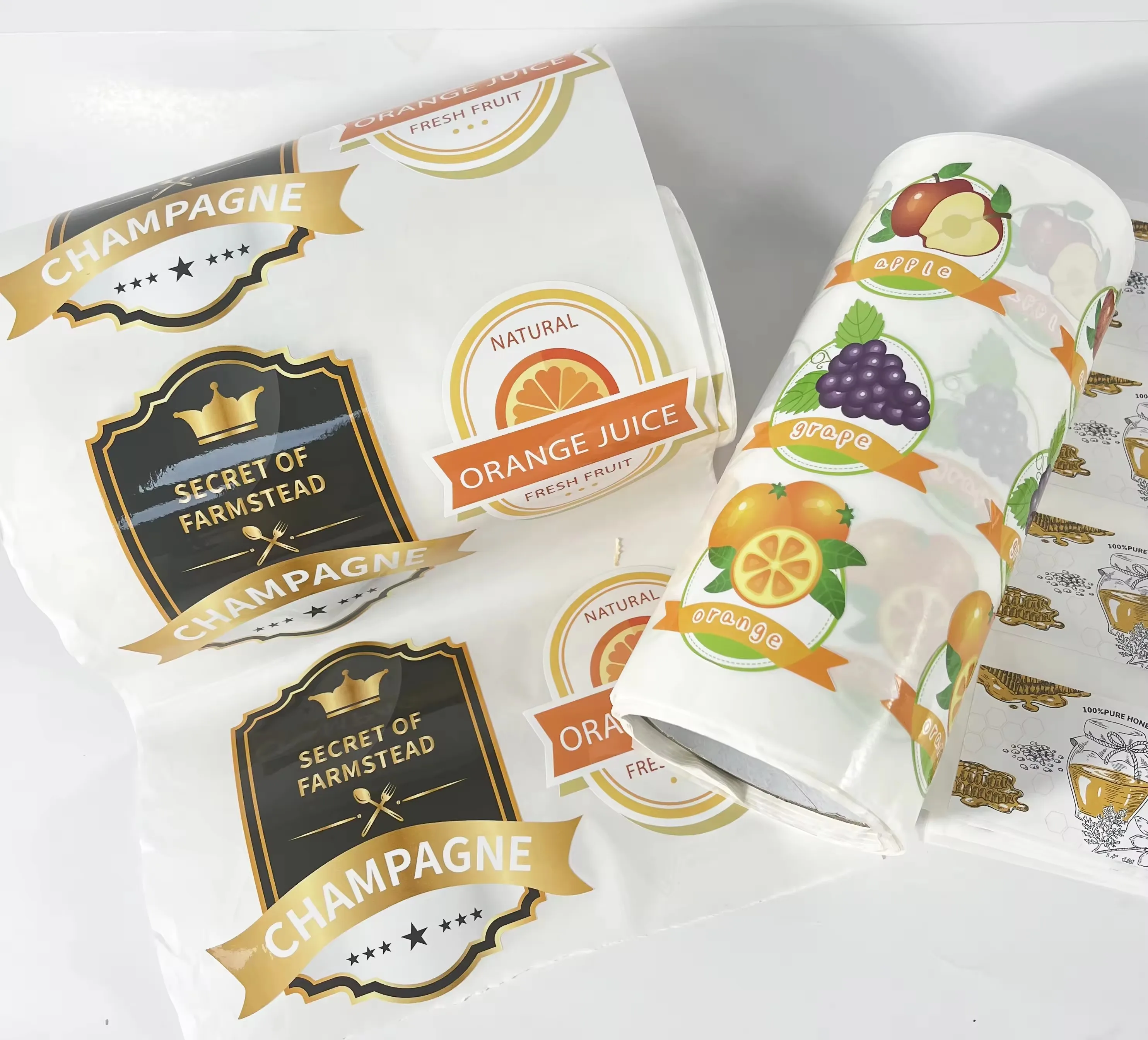 Custom Embossed Wine Beer Can Labeling Paper Decal Label Bottles Stickers Labels For Wine