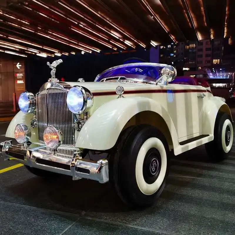 
Four-Wheel Electric Car Classic Car Remote Control Can Seat People Children Ride On Car For 2-8 Years 131*65*58cm 