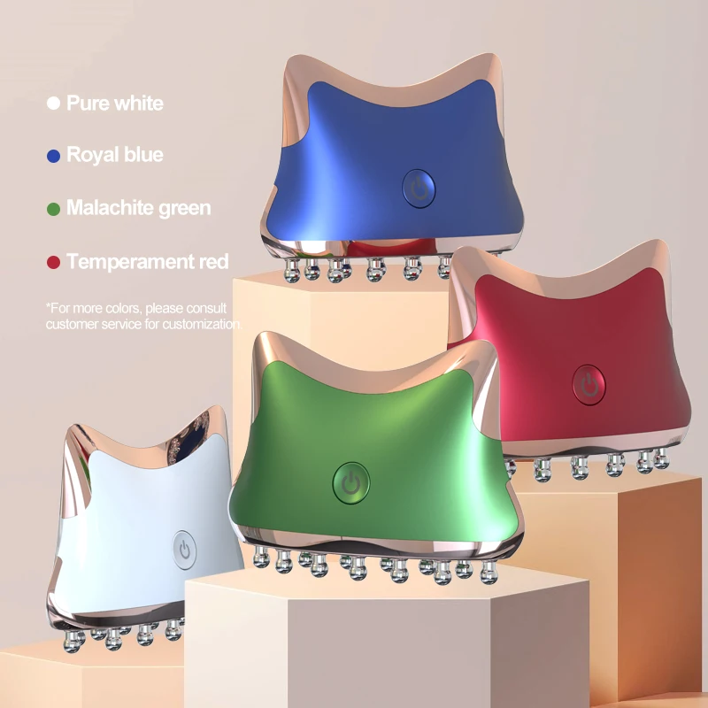 2023 Best Seller Wholesale High Quality Electric Vibration Stainless Steel Body Gua Sha Scraping Massage Tool Gua Sha Massager