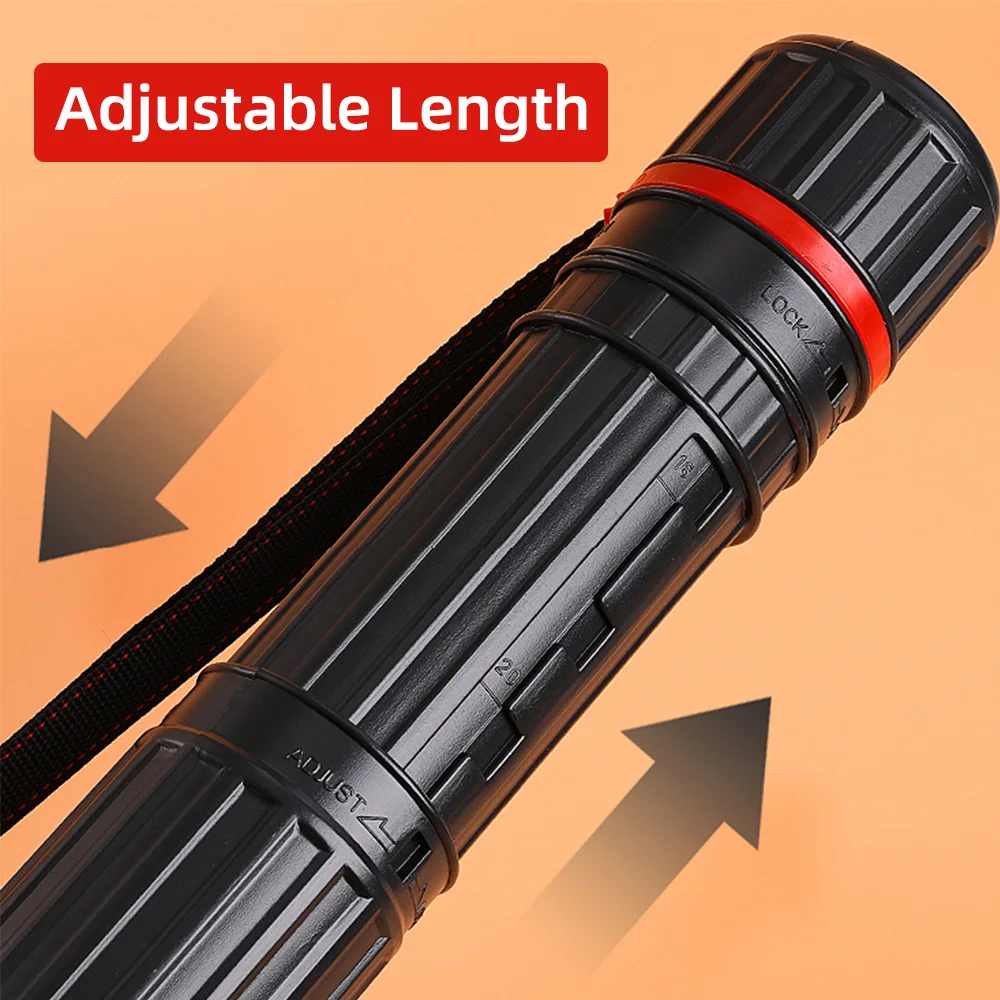 SINOART Black plastic Extendable Drafting Tube Customizable Painting drawing storage tube for Art supplies