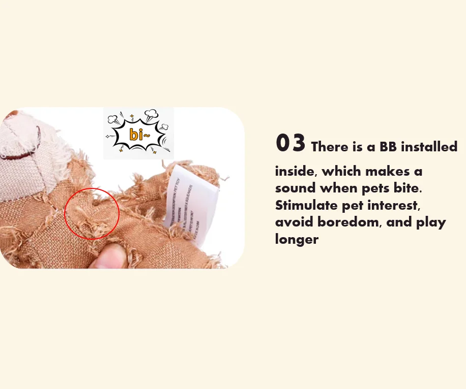 2023 Hot Selling Teeth Making Sound Plush Teeth Cleaning Dog Toy Plush Toy Bite Resistant Vent Pet Toys Bear