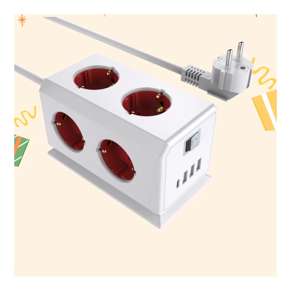Hot sale custom electric socket plug United Kingdom power expansion socket with usb