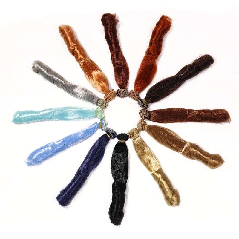 20*100cm Multicolor Gold Brown Black Silver Soft Hair Fur BJD Wigs Doll Head Hair Real Extension