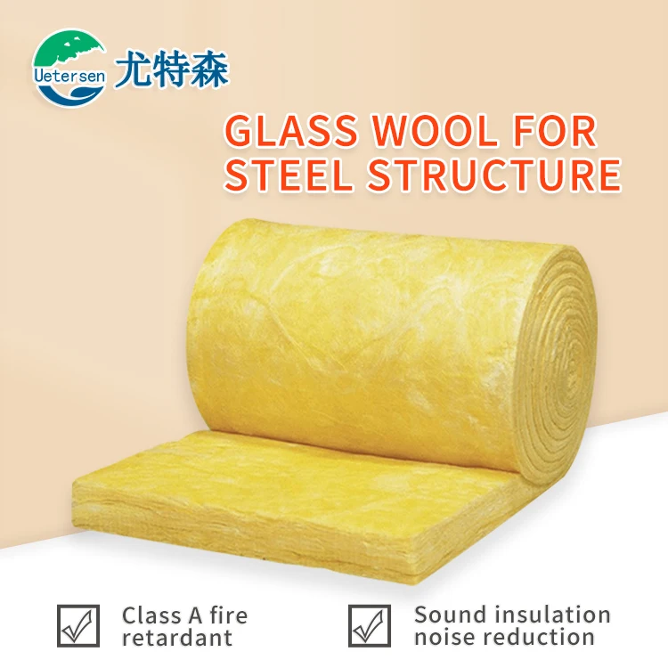 metal building roof insulation 50mm thick glass wool roll