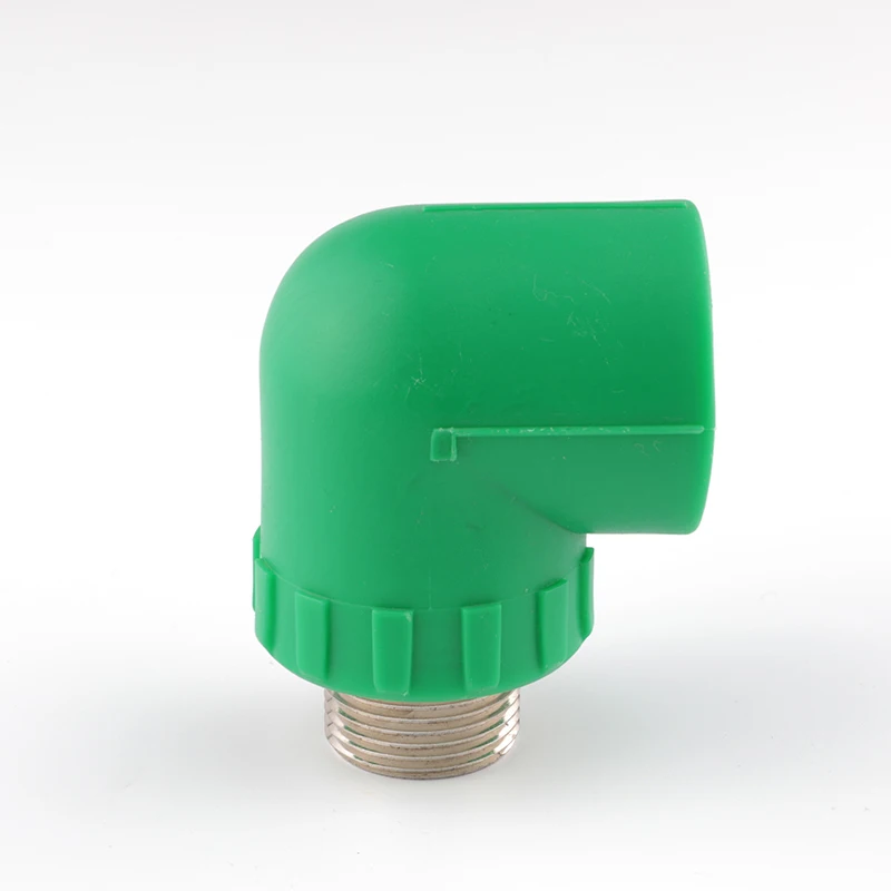 Hot selling product green color ppr pipe and fittings male elbow external thread connection pipe fitting