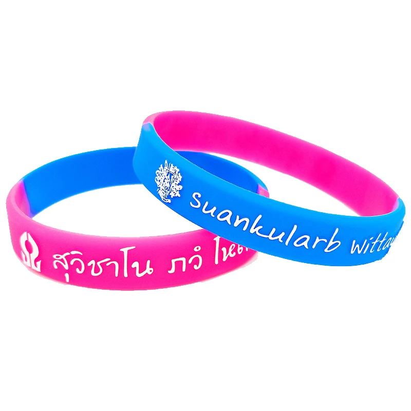 Custom Logo Wrist Bands Silicone Bracelets Personalized Customized Luminous Rubber