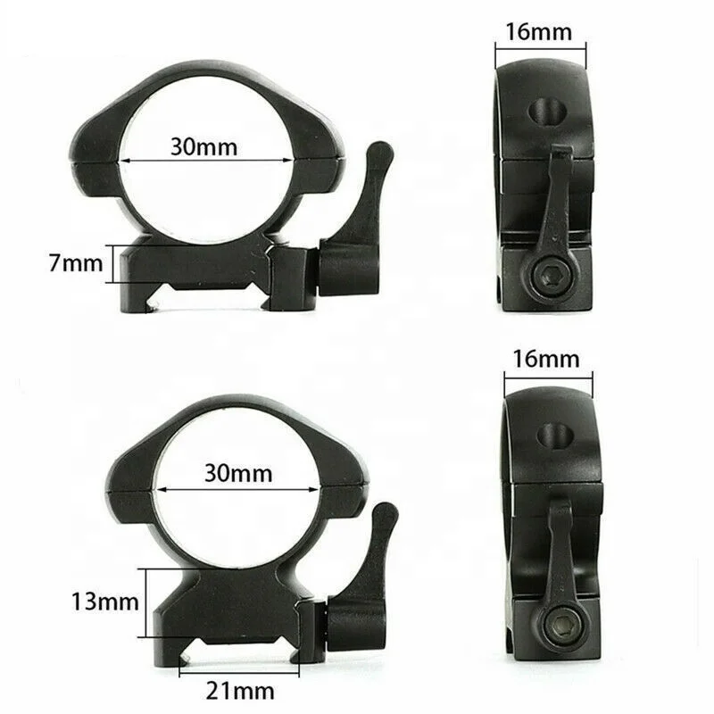 30 мм крепление телескопа QD стальные кольца SR-3002WL SR-3002WM