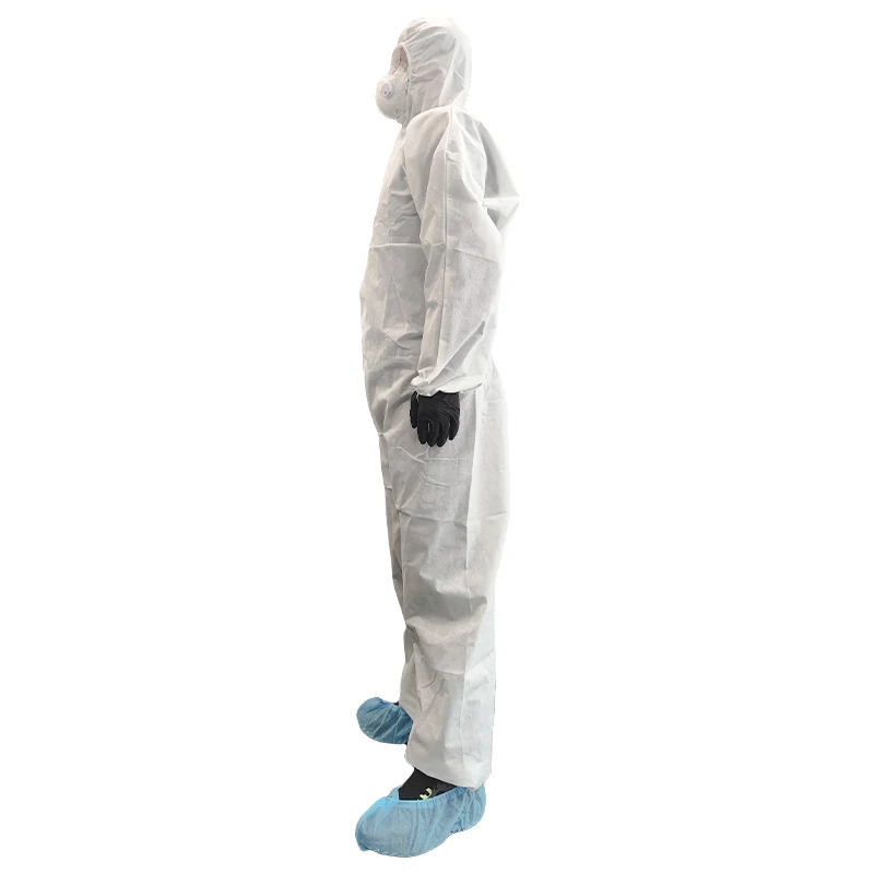 category 3 SMS 63 gsm type56 disposable antistatische disposable cheap work ppe kit suit protective coverall overall