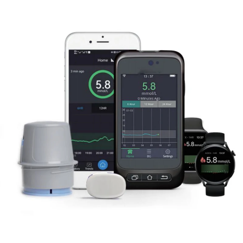 Non Invasive Bloodless Constant Glucometer Smart Continuous Glucose Monitoring System Sensor CGM Meter Blood Glucose Monitor