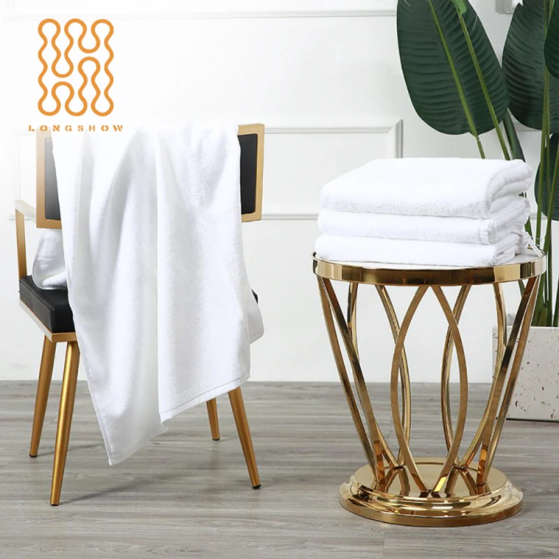 Premium Quality Soft and Absorbent bed Linen Luxury Custom white Cotton Hand Towels set for Bathroom