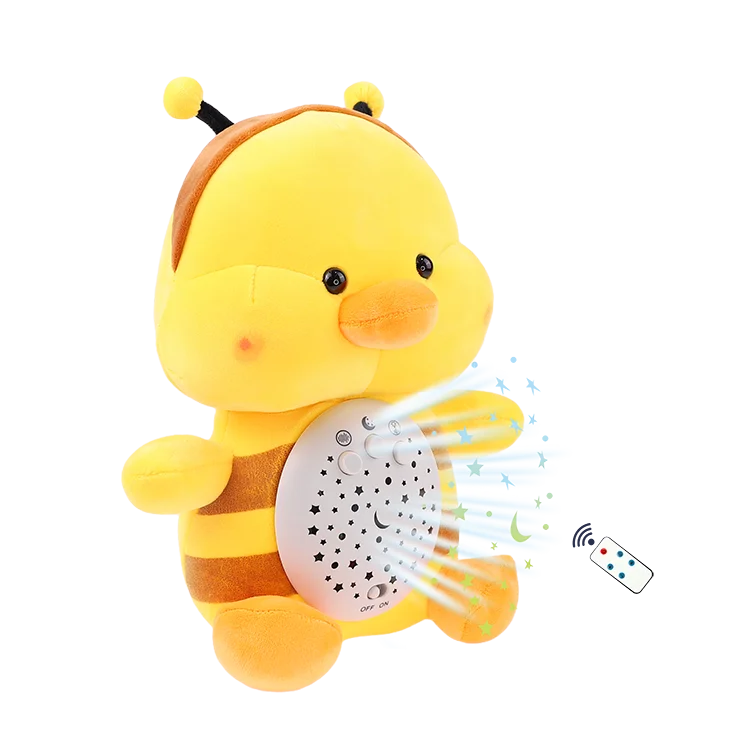 High Quality Unique Design Baby Toy Cartoon Animal With Projection Night Light Soft Music Plush Toys