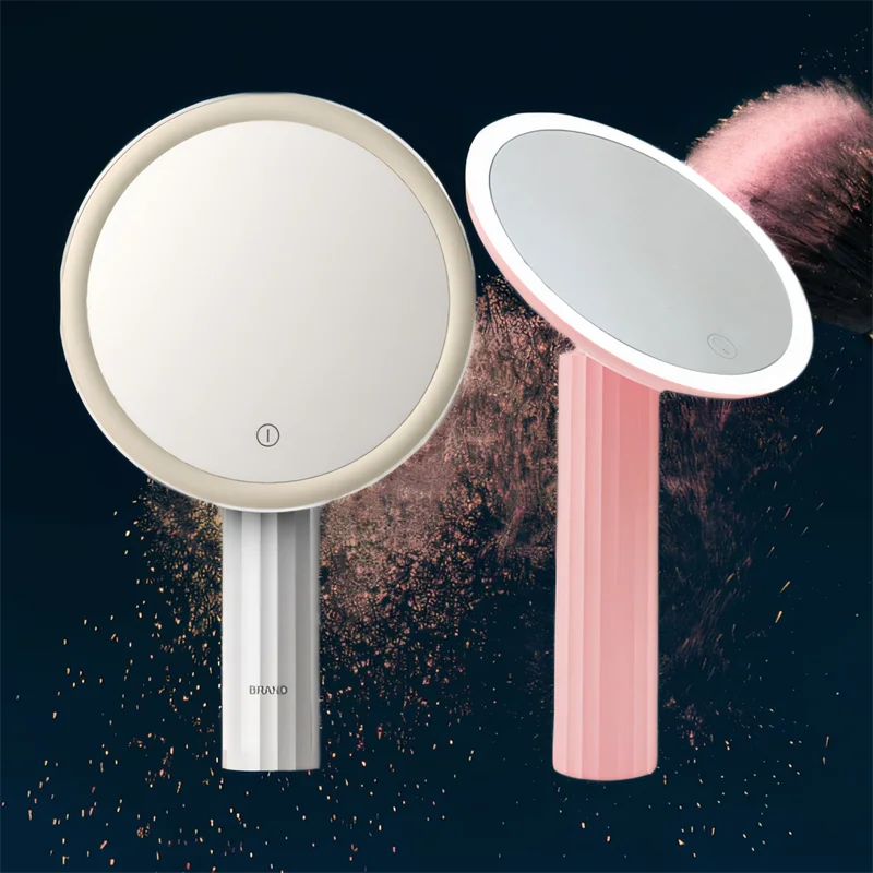 7CoolTech Custom Logo Brand Led Lighted Light Up Beauty Cosmetics Makeup Mirrors