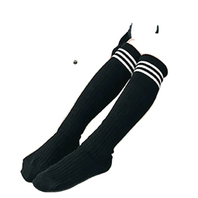 Custom Children Stocking Cotton Stripes Knee High Sport School Socks For Kids