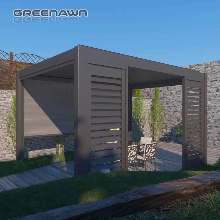 oem louvered roof pergola outdoor customized motorized retractable awnings 4meter x 3 meter pergola ready to ship