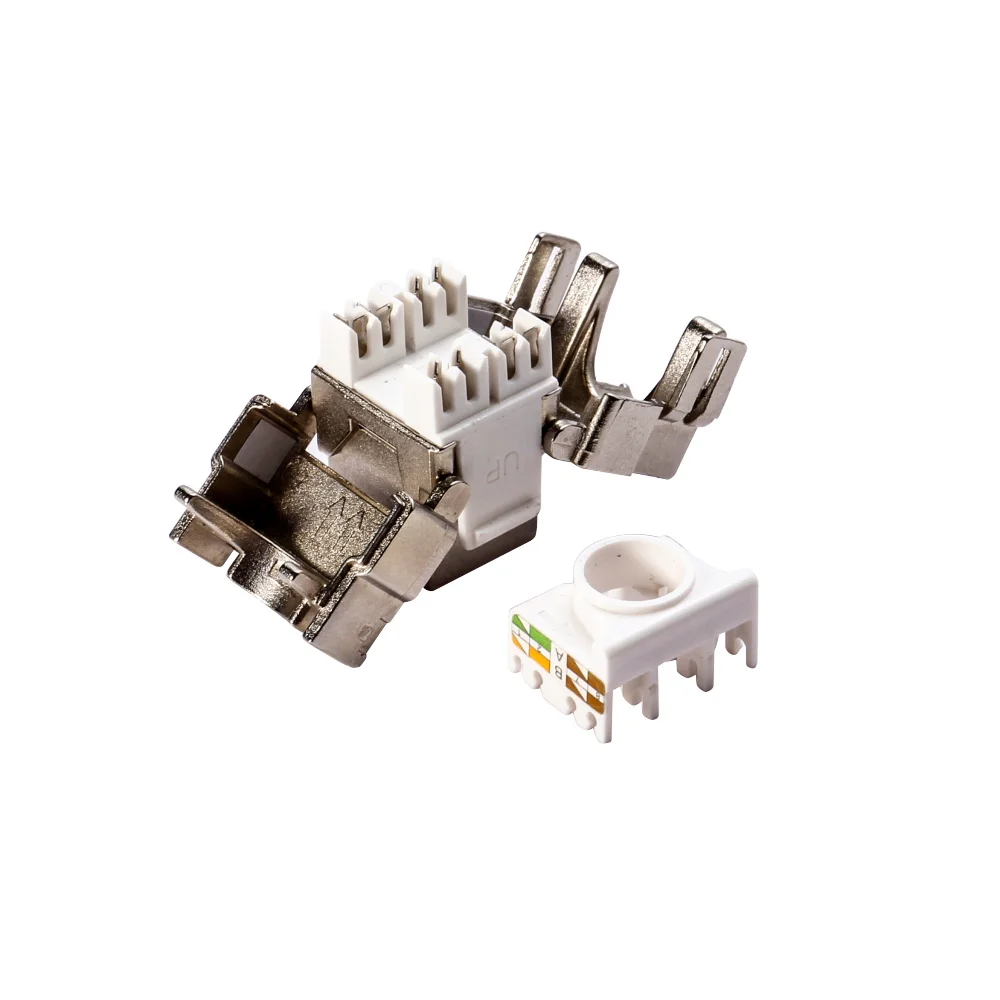 keystone jack FTP 180 toolless rj45 connector cat6A keystone jack with cable holder