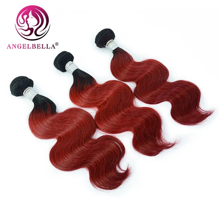 Wholesale Ombre Braiding Hair Bundles Red Color Ombre Hair Extensions Wholesale Weft Hair Extensions