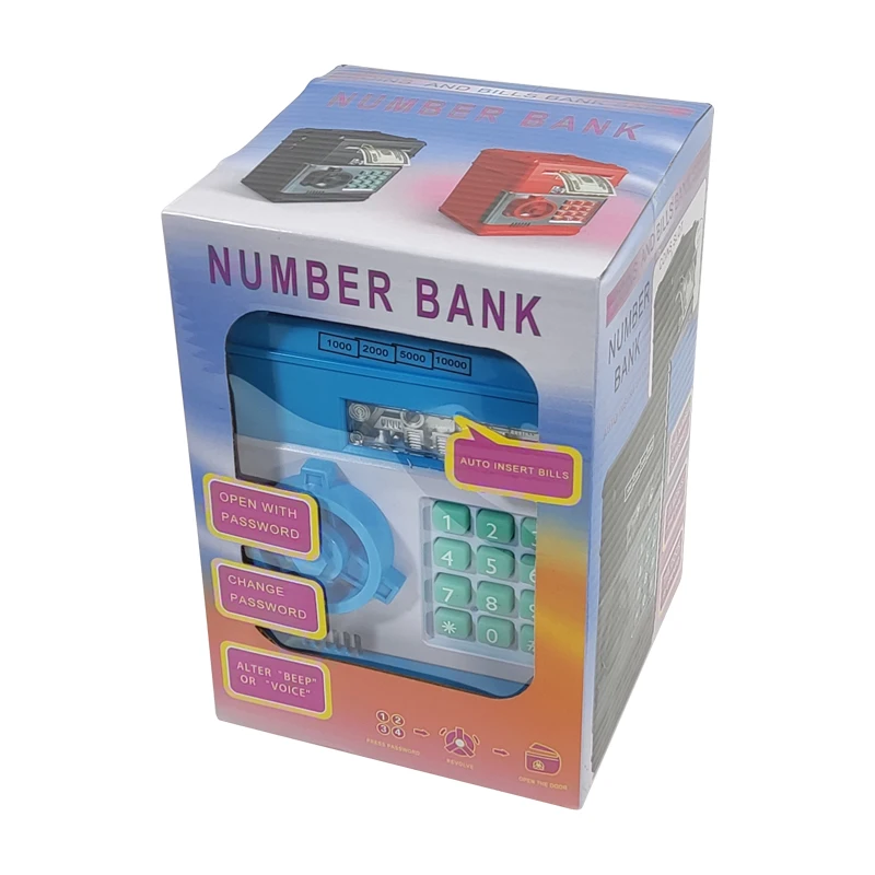 Hot Plastic Toy Manufacturer PVC Vinyl Customized Multi-color Money Saving Box ATM Machine Toy ATM Bank
