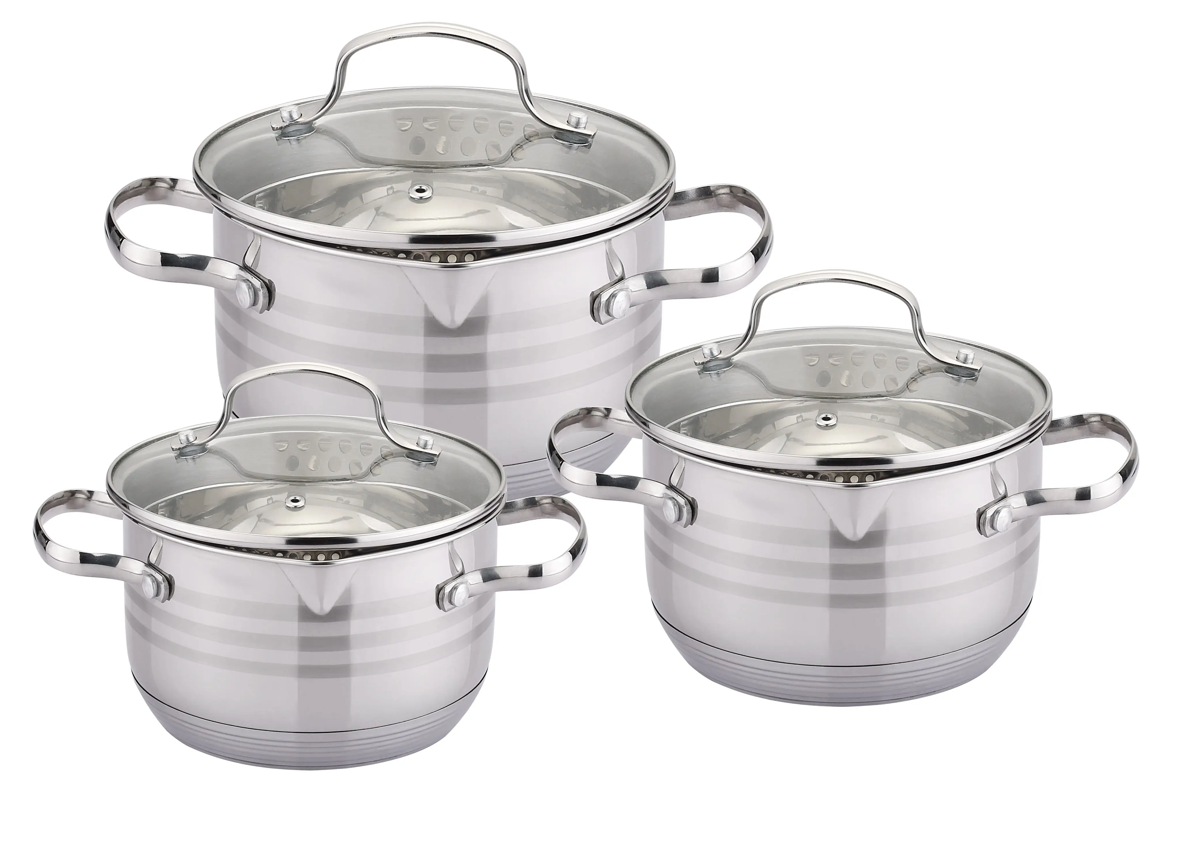 New promotion Wholesale kitchenware 6 Pcs Stainless Steel Cookware Set leak cover cooking pots stainless steel
