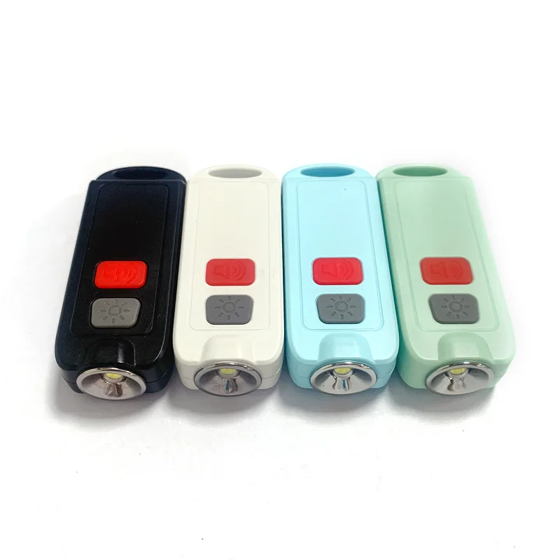 Chian Manufacturer 130Db Anti Attack Security Flashlight Gadgets Protection Self Defense Personal Alarm Keychain Safety Alarm