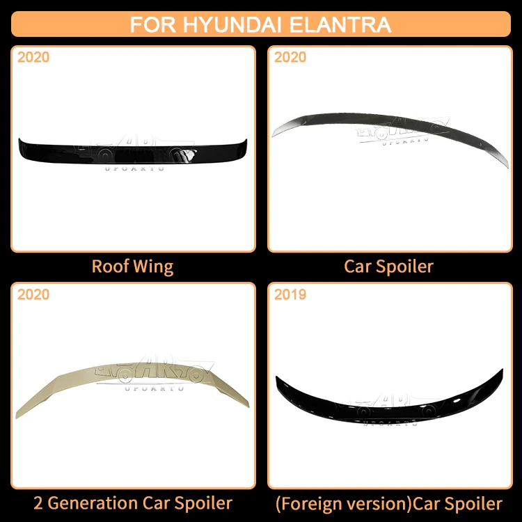 China Factory Car Spoilers ABS Carbon Fiber Ducktail R Style Rear Boot Lip Spoiler For Hyundai Elantra Avante 2020 2021 2022