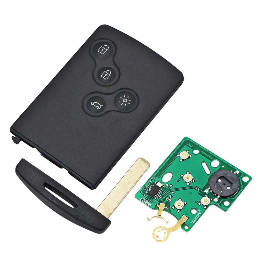 Full smart Remote Key 4 Button 433Mhz PCF7952 chip for Renault Koleos Clio4 Megane III Scenic III Laguna III Fluence uncut VA2