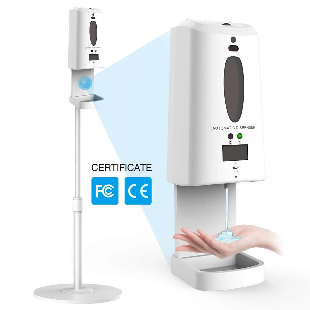 Wall stand 1100 ML alcohol spray gel touchless hands free soap dispenser automatic hand sanitizer foam hand soap dispenser