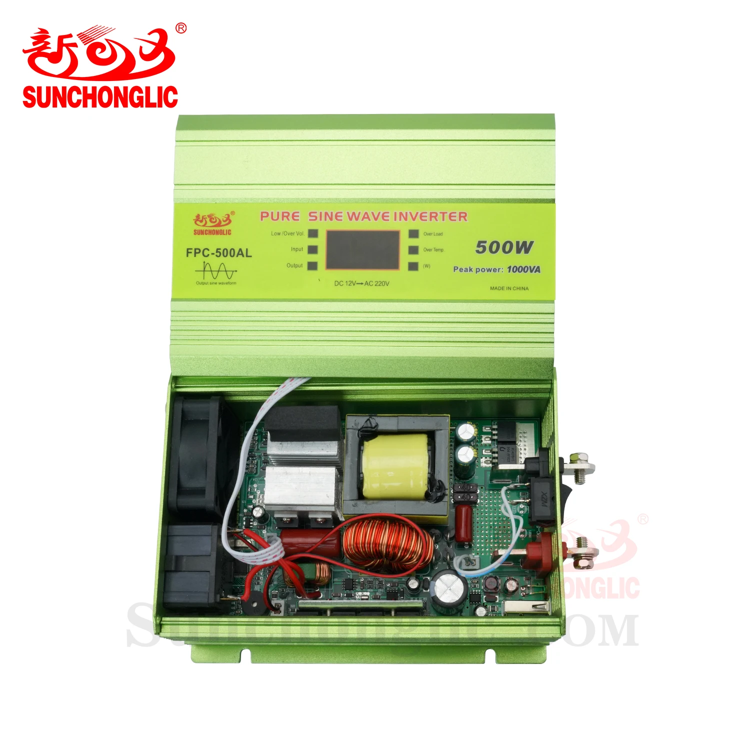 Sunchonglic 12v dc 220v ac 500w pure sine wave inverter power inverter 500 watt off grid inverter