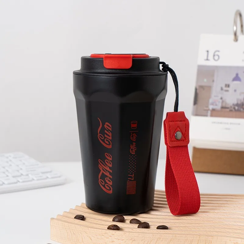 NEW 390ml Insulated Coffee Cup, 304 Stainless Steel Thermal Water Bottle, Portable Car Mug, Gift Idea