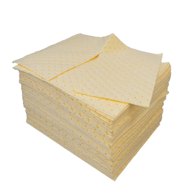 Polypropylene spill response manufacturer Sorbents Yellow Chemical Absorbent Pad Mat