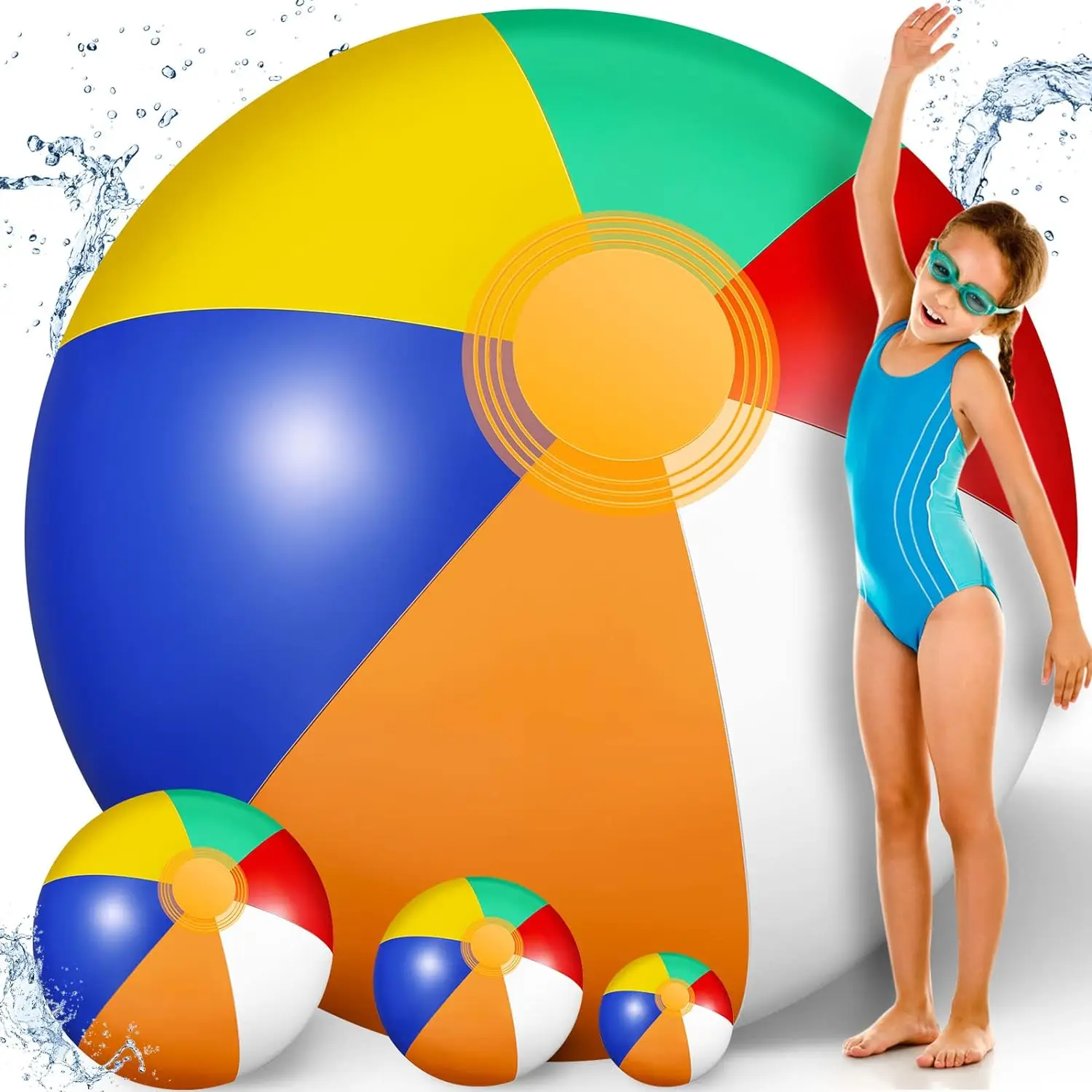 Eco Friendly Promotional Large Giant PVC Beach Balls With Logo Printing Custom Colorful PVC Inflatable Beach Ball Ball