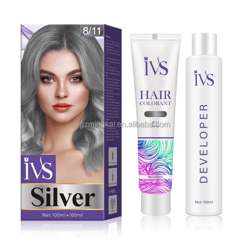 OEM Suppliers Quality Factory Hair Color Cream Permanent Silver Hair Dye Private Label Professional Ammonia Free Hair Color Dye