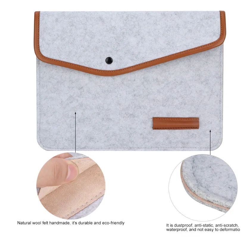 Фетровая сумка для ноутбука и кожаный чехол, сумка для компьютера под заказ, Роскошные Защитные Сумки для хранения ноутбука