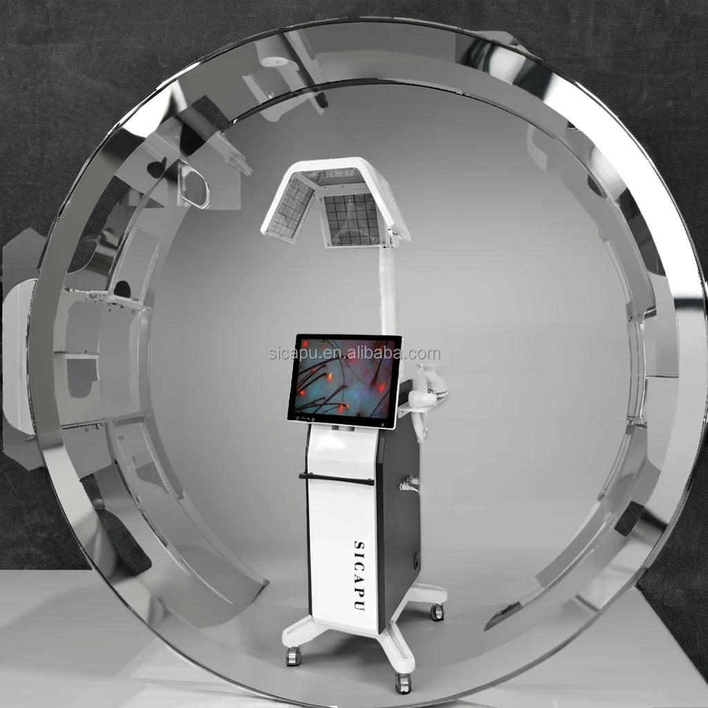 SICAPU  Red Light Vibrating EMS hair growth Scalp Massager Brush Oil Applicator hair Care Scalp Comb Anti hair growth machine