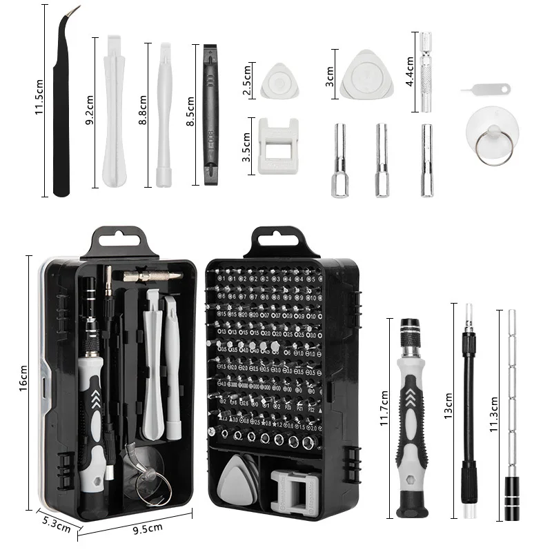 115 IN 1 precision screwdriver set Repair Tool Kit with screwdriver bits