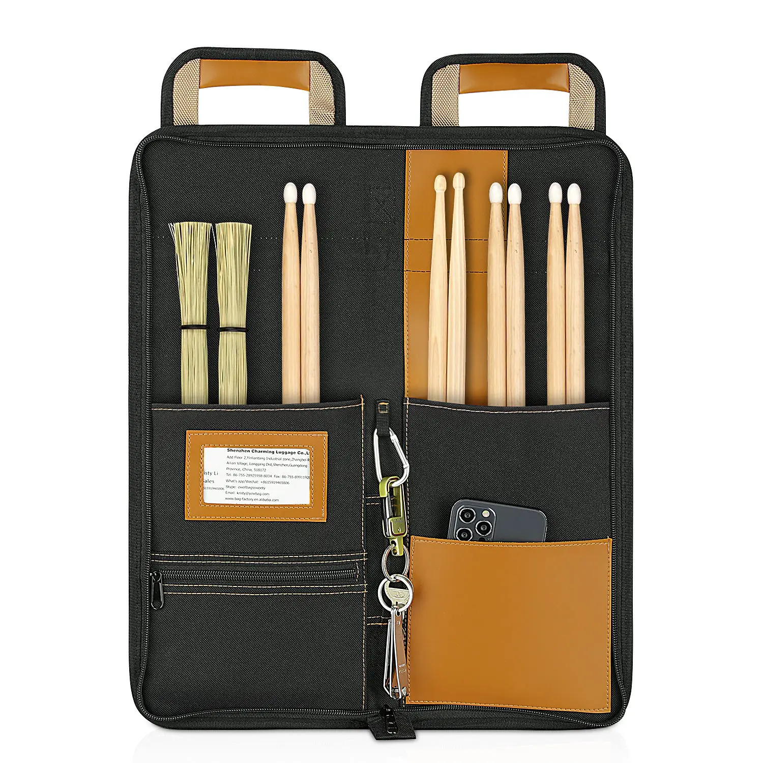 OEM Support Drum Sticks Gig Bag Waterproof Drum Sticks Holder Organizer Percussion Kits Carrier Pouch Portable Drumstick Bag