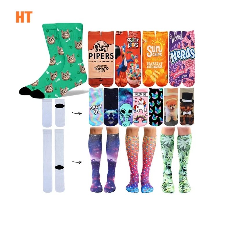 HT-I-J0027 сублимационная печать носки печать на носках