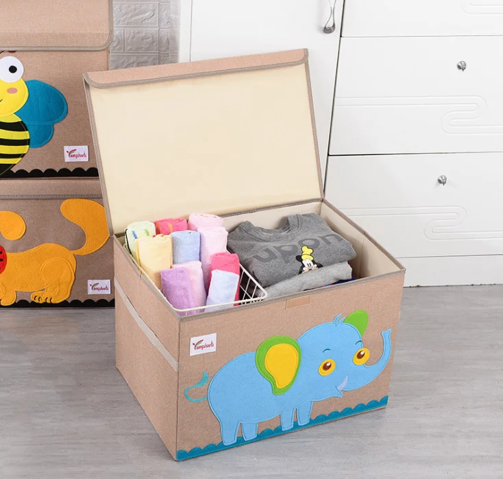 Custom design foldable  Eco-friendly fabric material toy large storage box