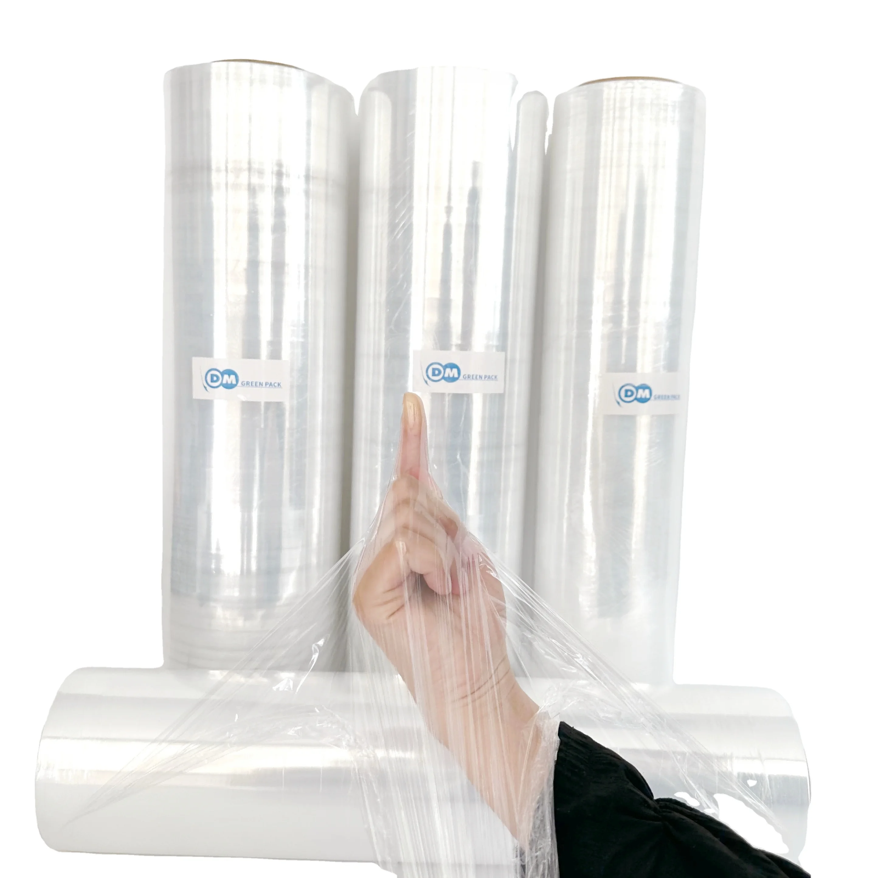 DM LLDPE  Stretch Film Wrap with Customized Thickness  Factory Price 3inches Paper Core