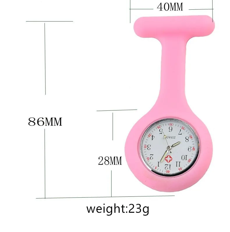 Wholesale Nurse Fob Pocket Watch Dia 38MM Silicone doctor pocket silicone nursing brooch watch tunic for fob nurse watches