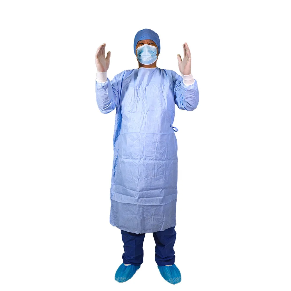 aami level 4 gown Surgical Gown Book Folding Knitted disposable surgical gown Hubei Haixin