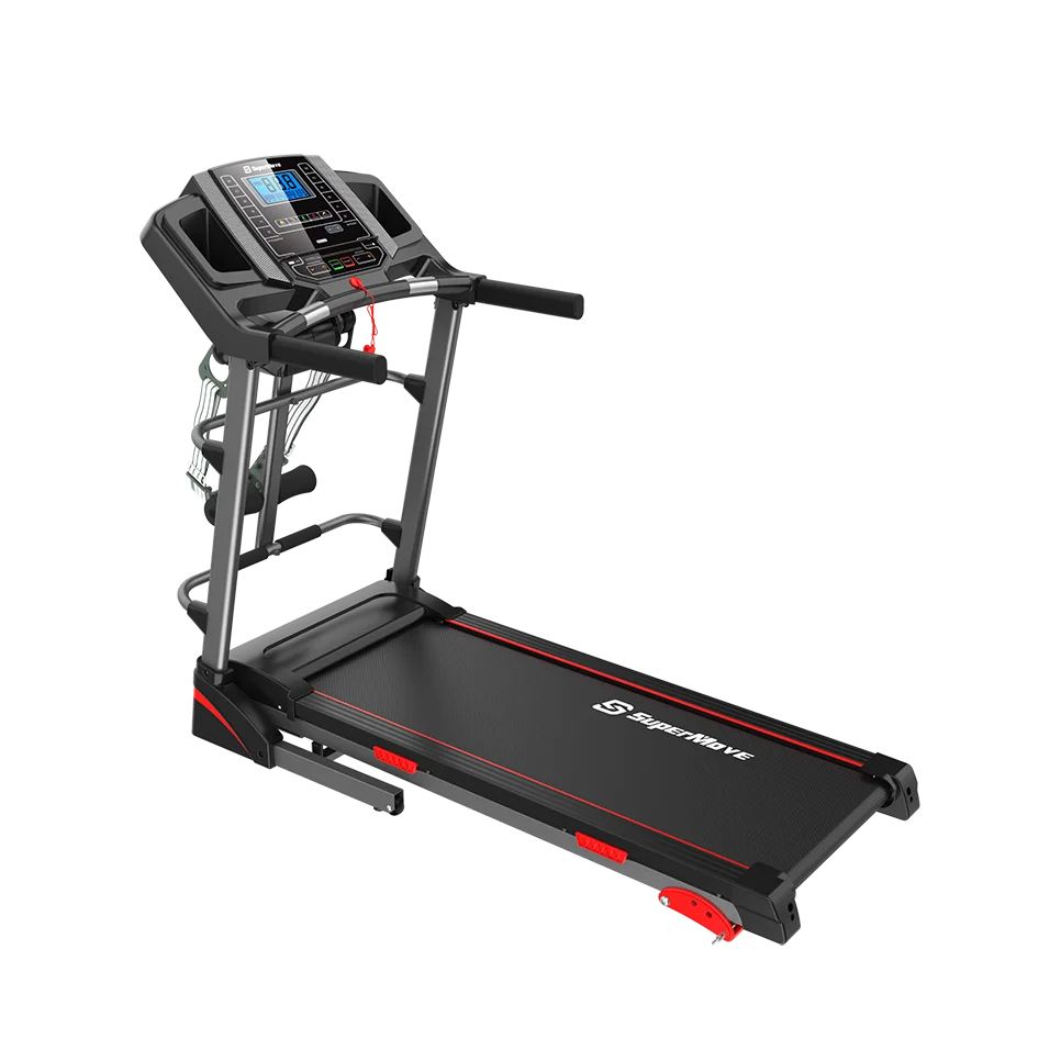 SuperMove commercial home fitness equipment customized color logo display motor 450*1200mm foldable treadmill