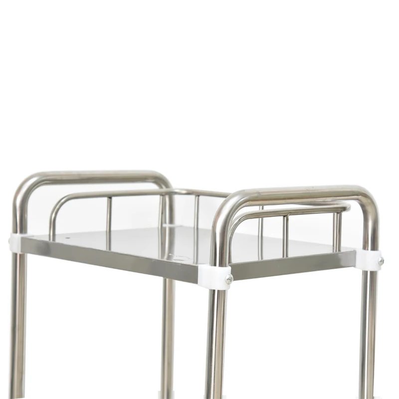 Factory Outlet Silver Stainless Steel Medical Surgical Hospital Nursing Trolley Cart