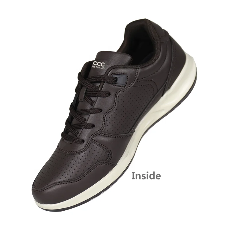 Breathable Genuine Leather High Quality Comfortable  Men Sport Casual Shoes For Leisure Life