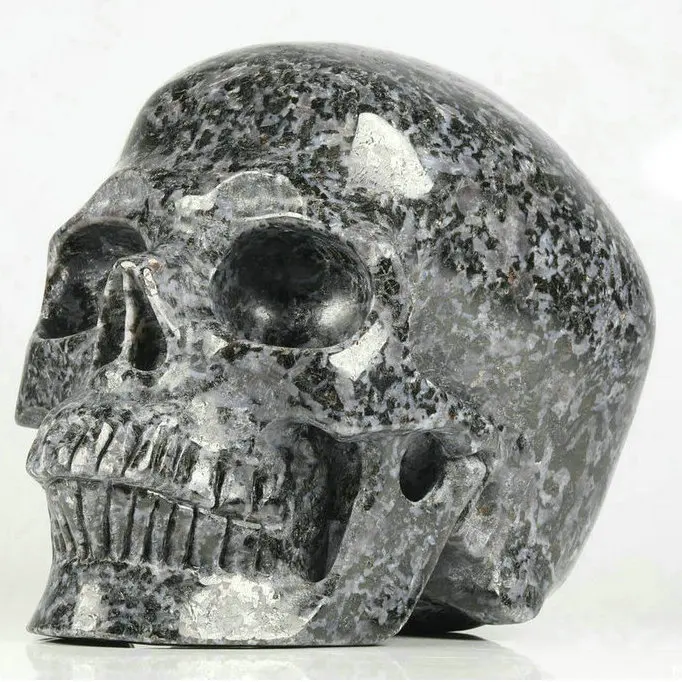 Wholesale high quality crystal carving skulls natural 5.0 inch Gabbro skulls healing crystals for fengshui